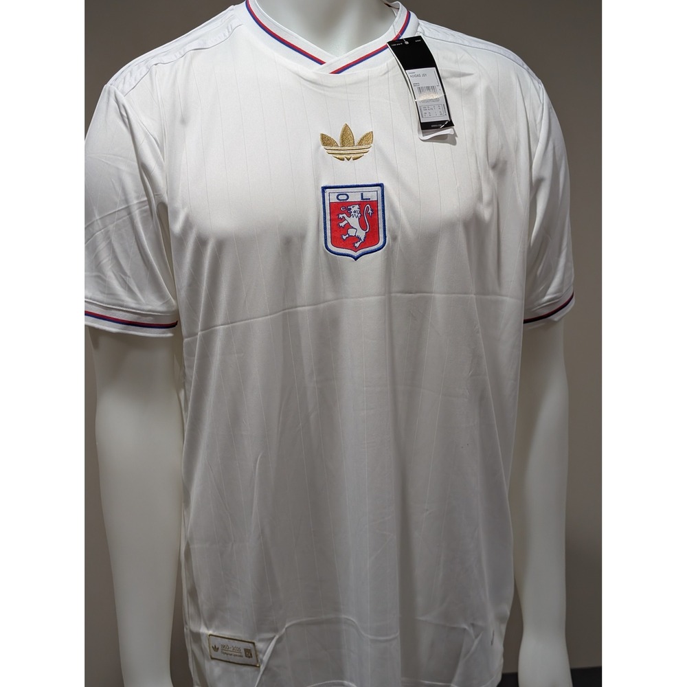 Adidas Olympique Lyonnais 75th Anniversary Tolisso 8 Jersey White Gold XL NEW